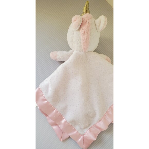 Cloud Island White Pink Glitter Unicorn Baby Security Blanket Lovey Plush Toy - Picture 9 of 12